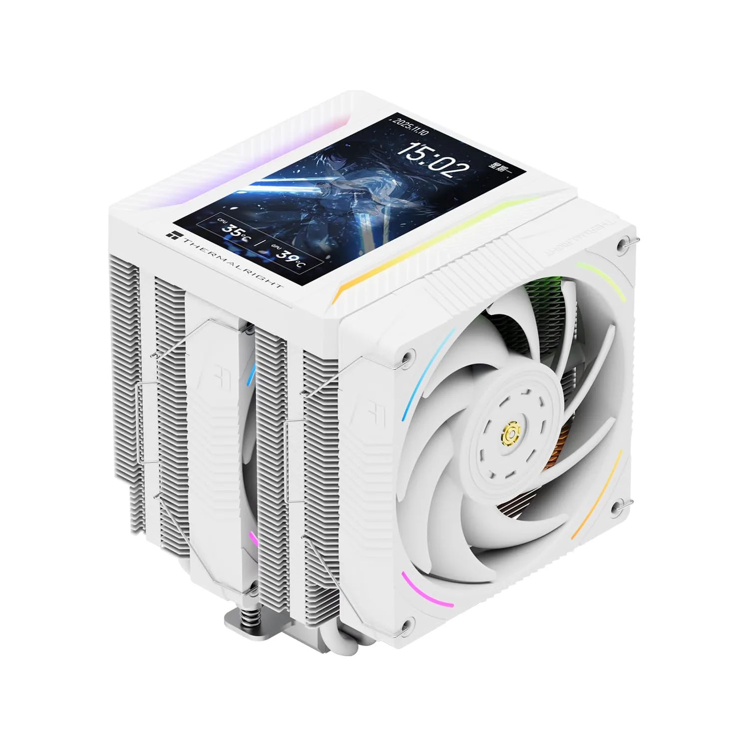 Disipador de aire para CPU Thermalright Peerless Assassin 120 Vision MAX ARGB Blanco con pantalla LCD 5''