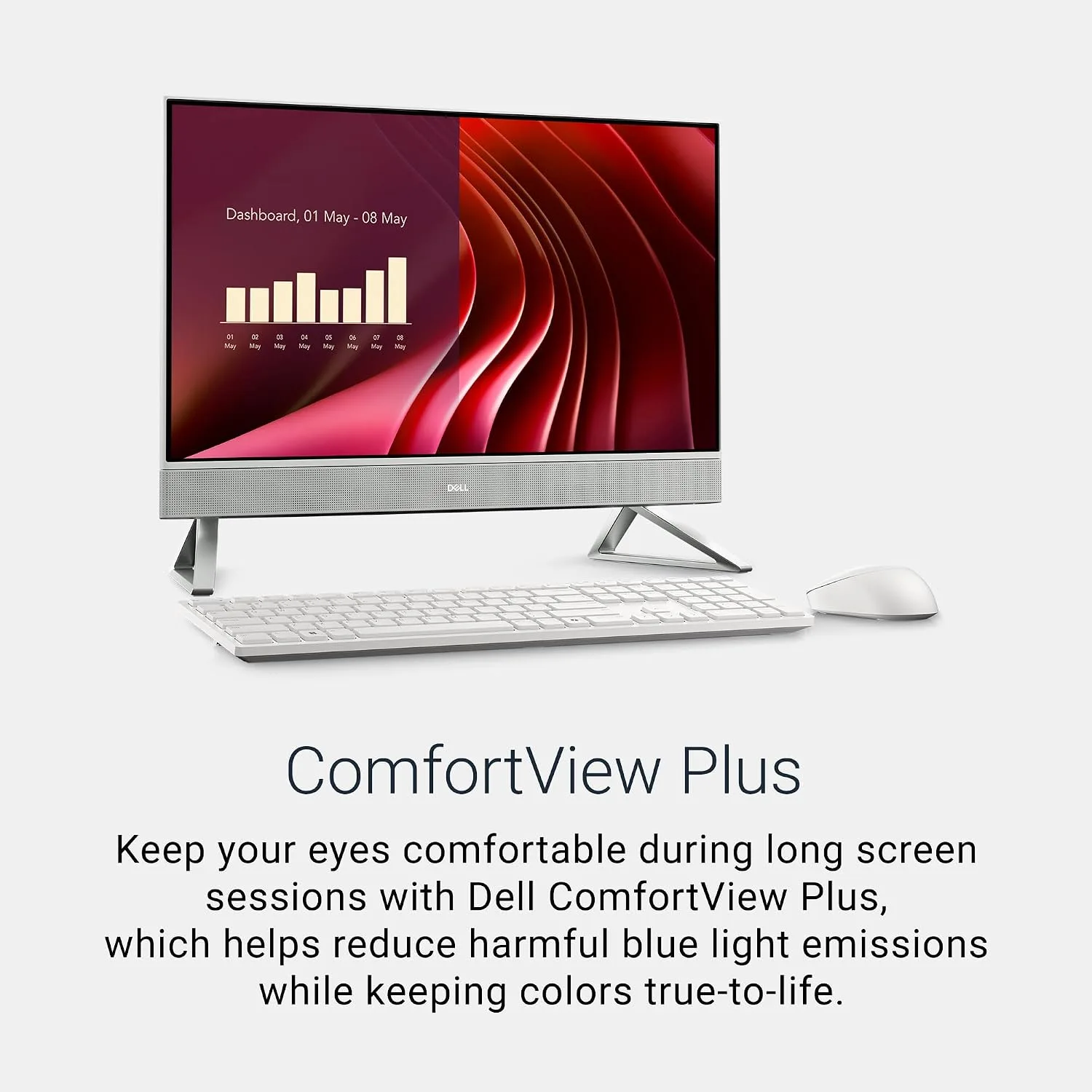 Dell 23.8" All-in-One Desktop, FHD, Intel Core 3 100U, Windows 11 Home