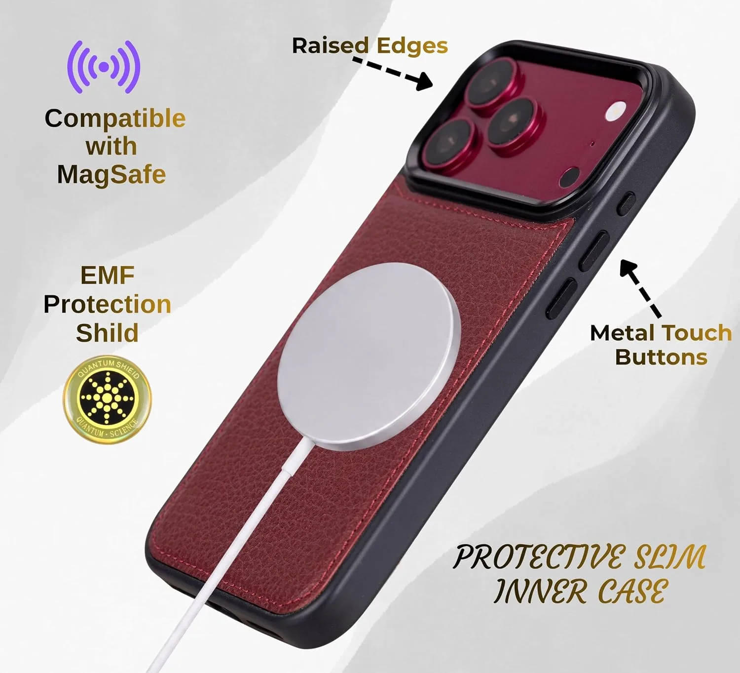 VENOULT Leather Wallet Case for iPhone 18 Pro MAX, Compatible with MagSafe