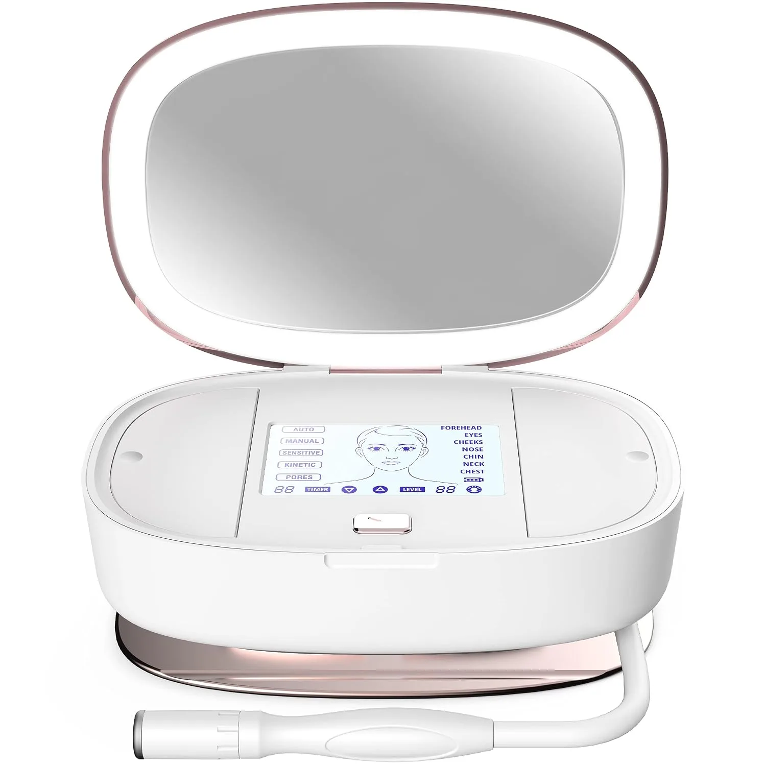 Trophy Skin UltradermMD - 3 in 1 Home Spa Microdermabrasion - Deep Skin Exfoliator Machine with Real Diamond and Pore Extractor Tips - Rejuvenate Face Skin and Even Out Skin Tone - Mint