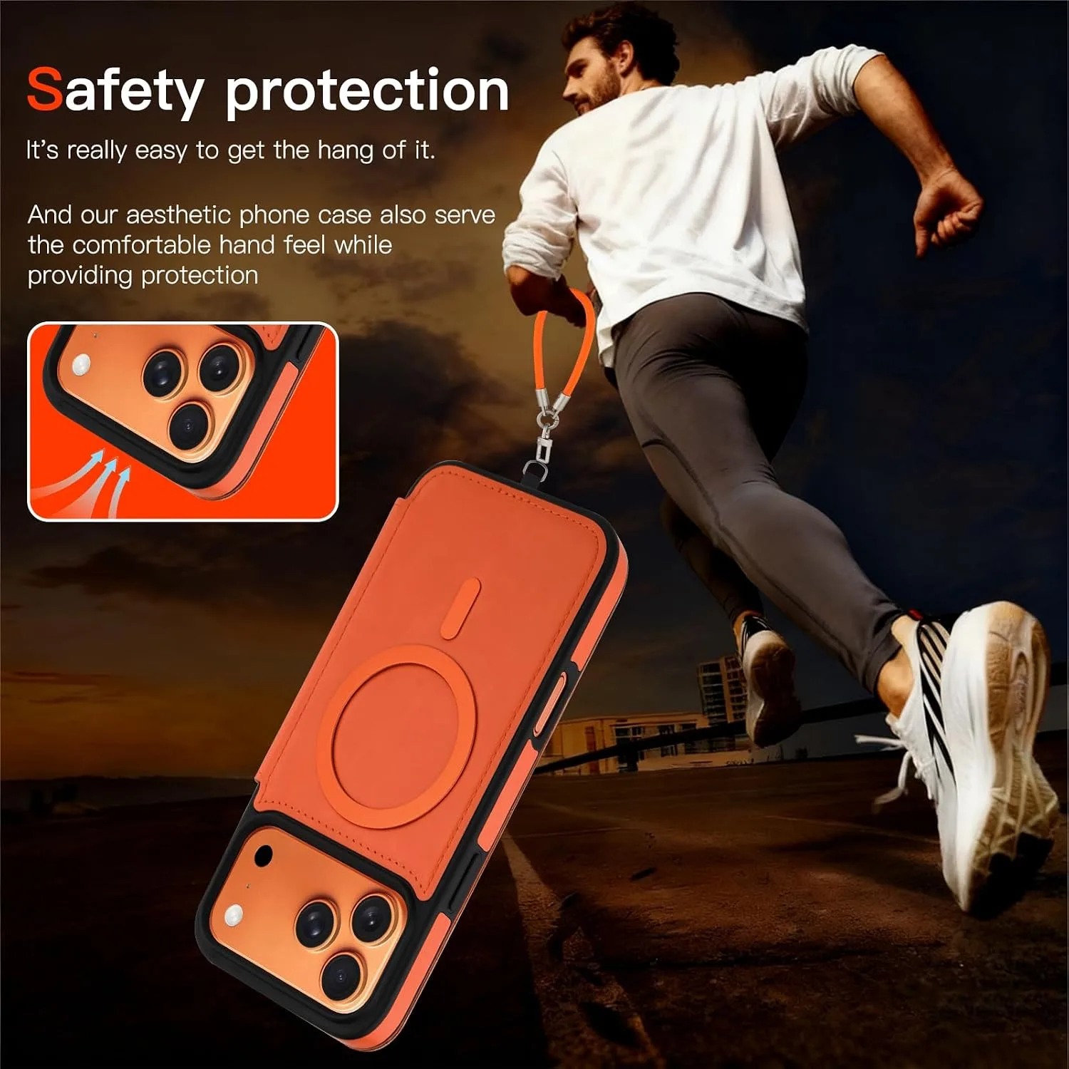 Wallet Phone Case Crafted for iPhone 17 Pro Max Orange