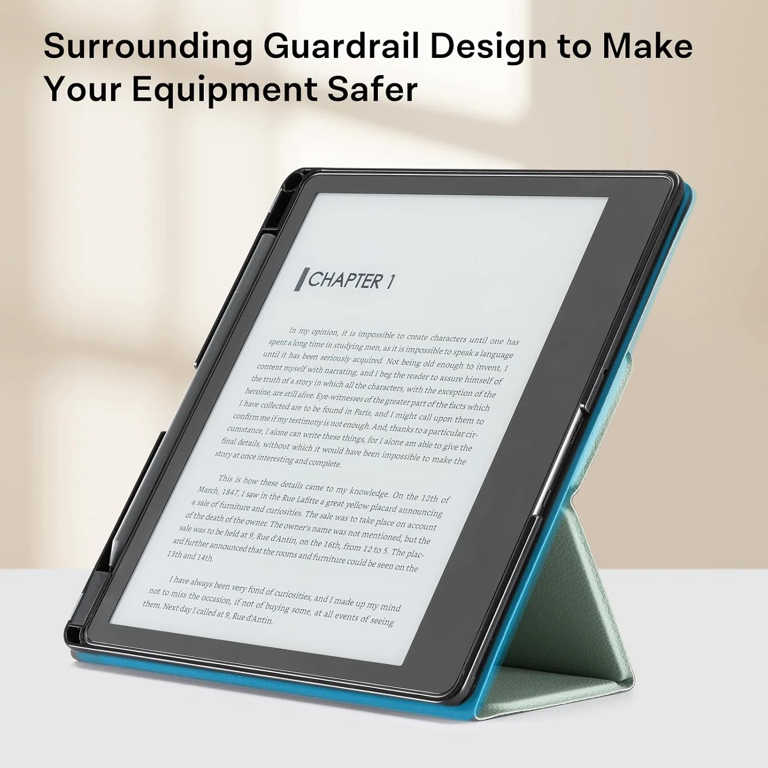 CoBak Stand Case for Kindle Scribe - Premium Folio Leather Cover with Pen Holder, Auto Sleep/Wake - Compatible with 10.2 Inch Kindle Scribe (2022/2024 Release)