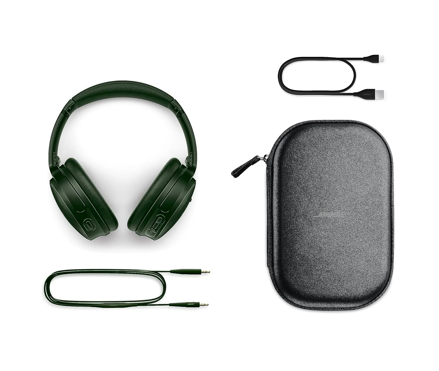 Bose QuietComfort Bluetooth Headphones, Wireless Headphones with Active Over Ear Noise Cancelling and Mic, Deep Bass, Up to 24 Hours of Playtime, Cypress Green - Limited Edition
