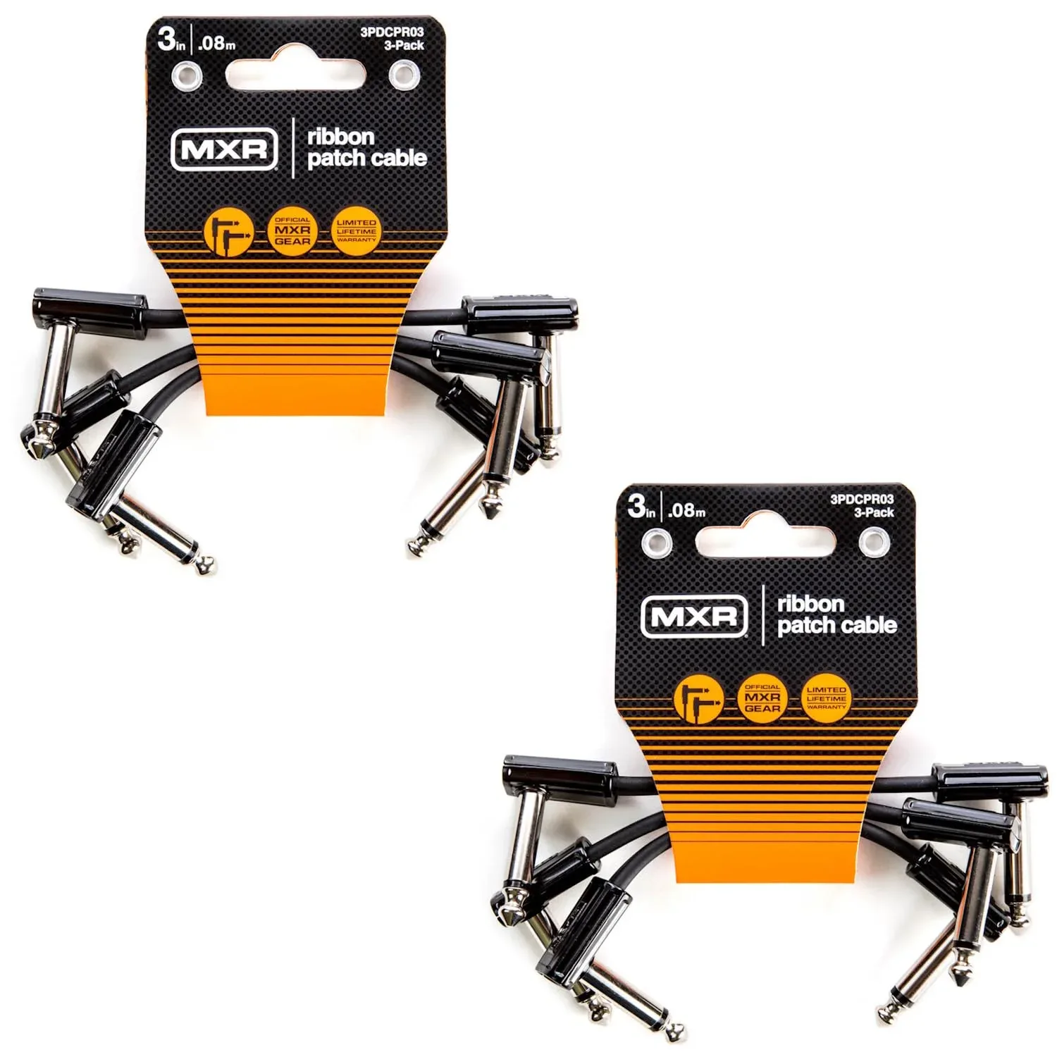 Briskdrop MXR DCPR03 3 Inch Flat Ribbon Patch Cables - 6 Pack