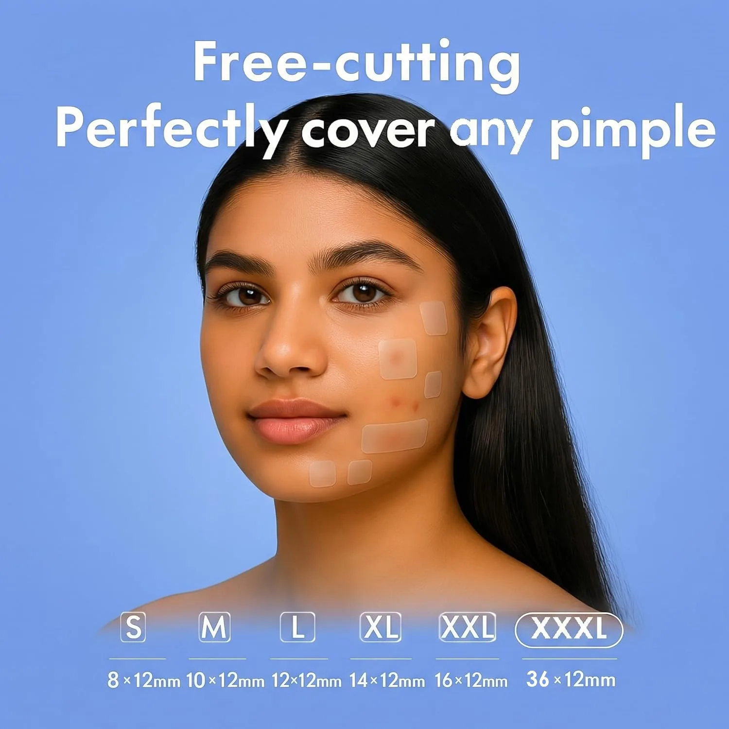 1250 Count Pimple Patches for Face, Cut to Size Hydrocolloid Roll Tape