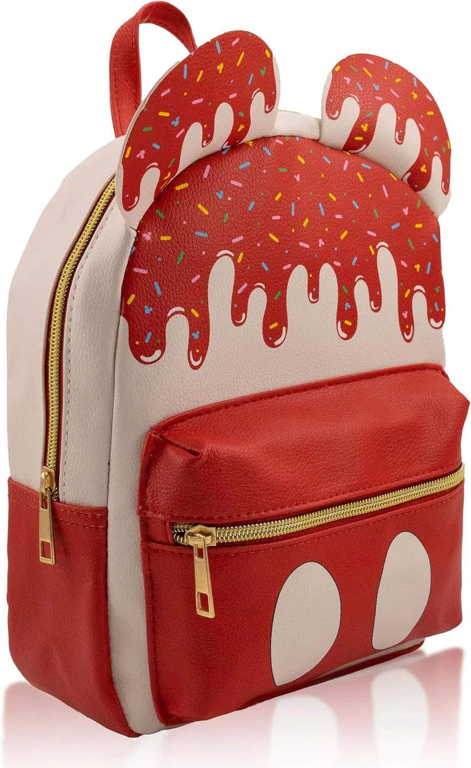 Disney Mickey Mouse Mini Backpack Purse for Kids and Adults, Cream