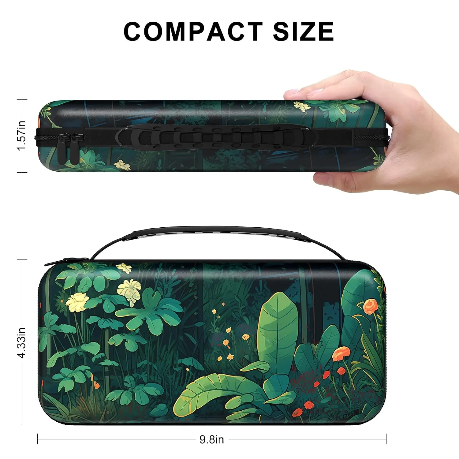 NPOOYI Carrying Case for Nintendo Switch OLED 2021/2017, Hard Shell Cover