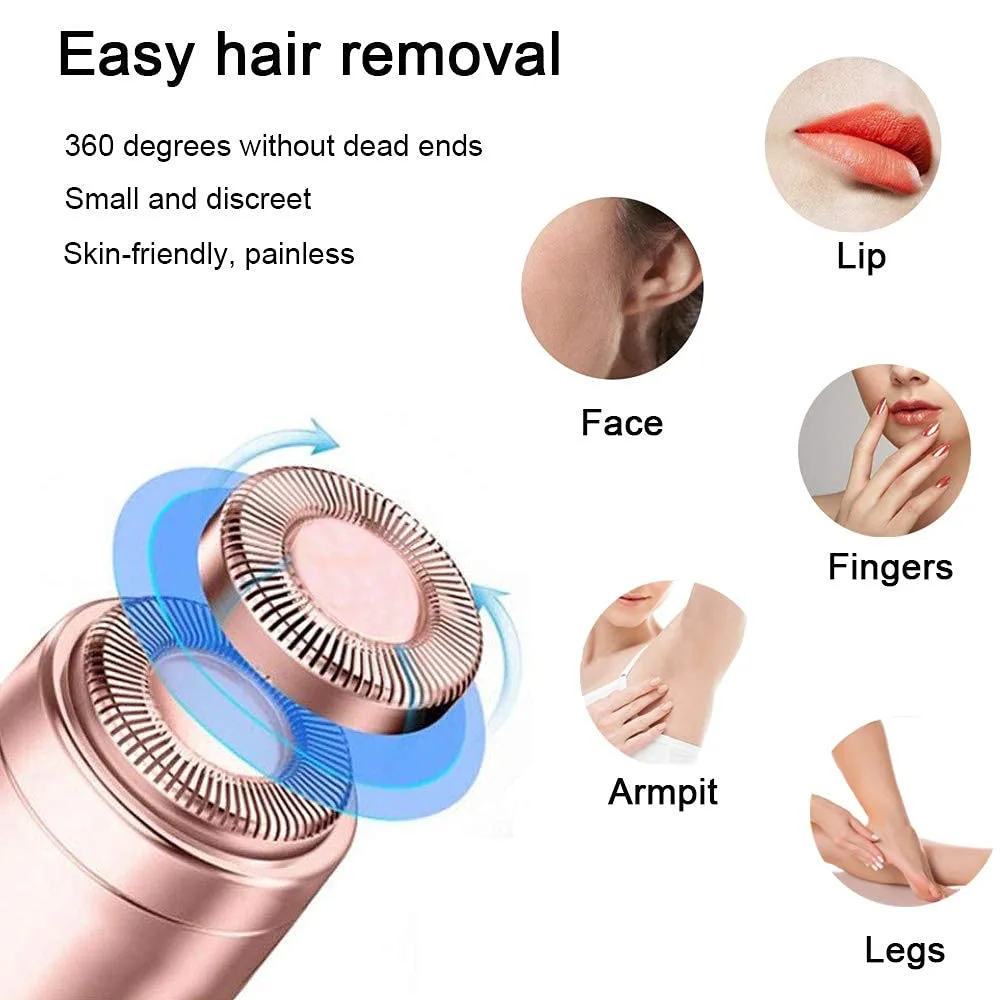 Facial Hair Remover Replacement Heads: Compatible with Flawless GEN 1 Finishing Touch Facial Hair Removal Tool for Women As Seen On TV 18K Gold-Plated Rose Gold