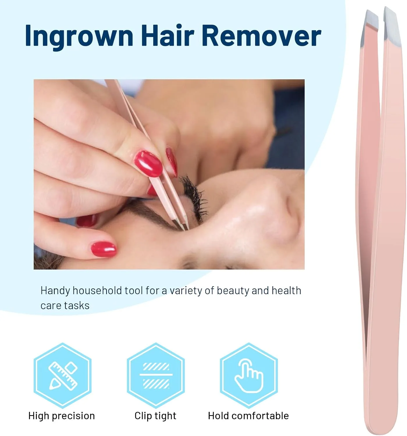 Blackhead Remover Tweezers,Ingrown Hair Tweezers, Tweezers for Facial Hair