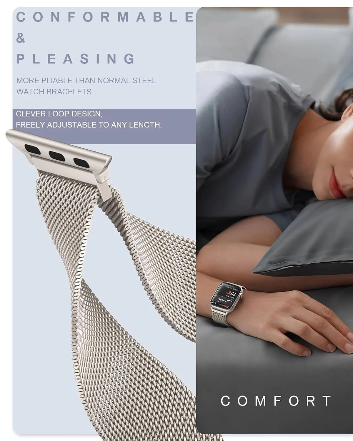 BRG Original Milanese Loop Compatible with Apple Watch Bands for Women & Men