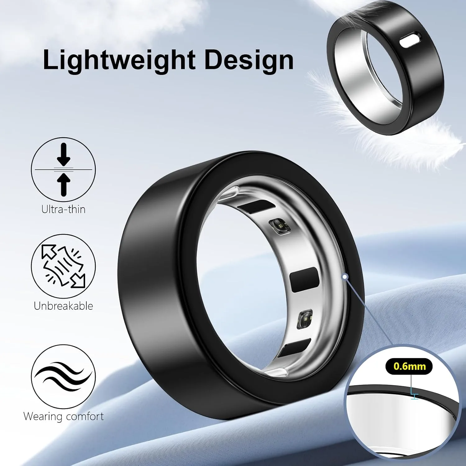 5 Pack Covers Compatible with Oura Ring 4/Oura Ring 3-Size 8