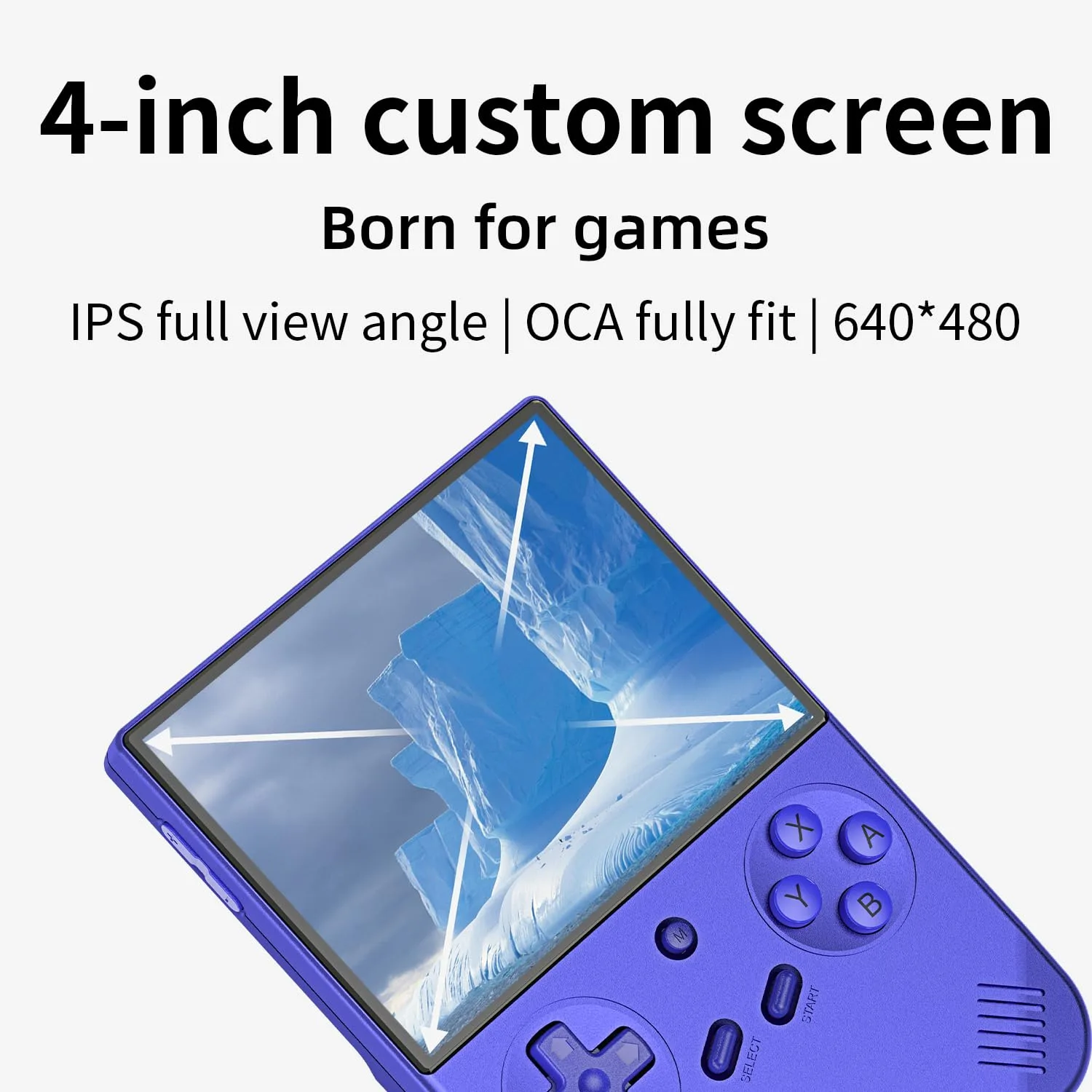 RG40XX V Handheld Game Console, RG40XXV Retro Gaming Console with 4.0'' IPS Screen Linux 16GB No Preloaded Games Multi-Emulator Portable Video Game Support 5G WiFi Bluetooth HDMI Streaming, Blue