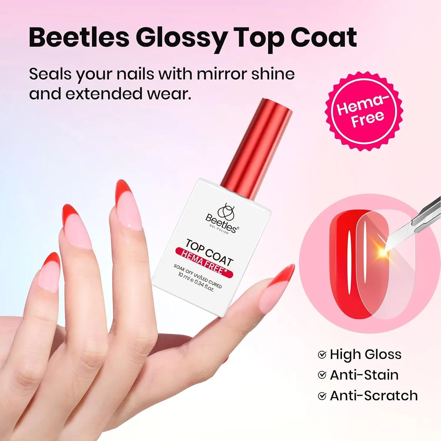 Beetles Gel Base and Top Coat Set 3 x 10ml