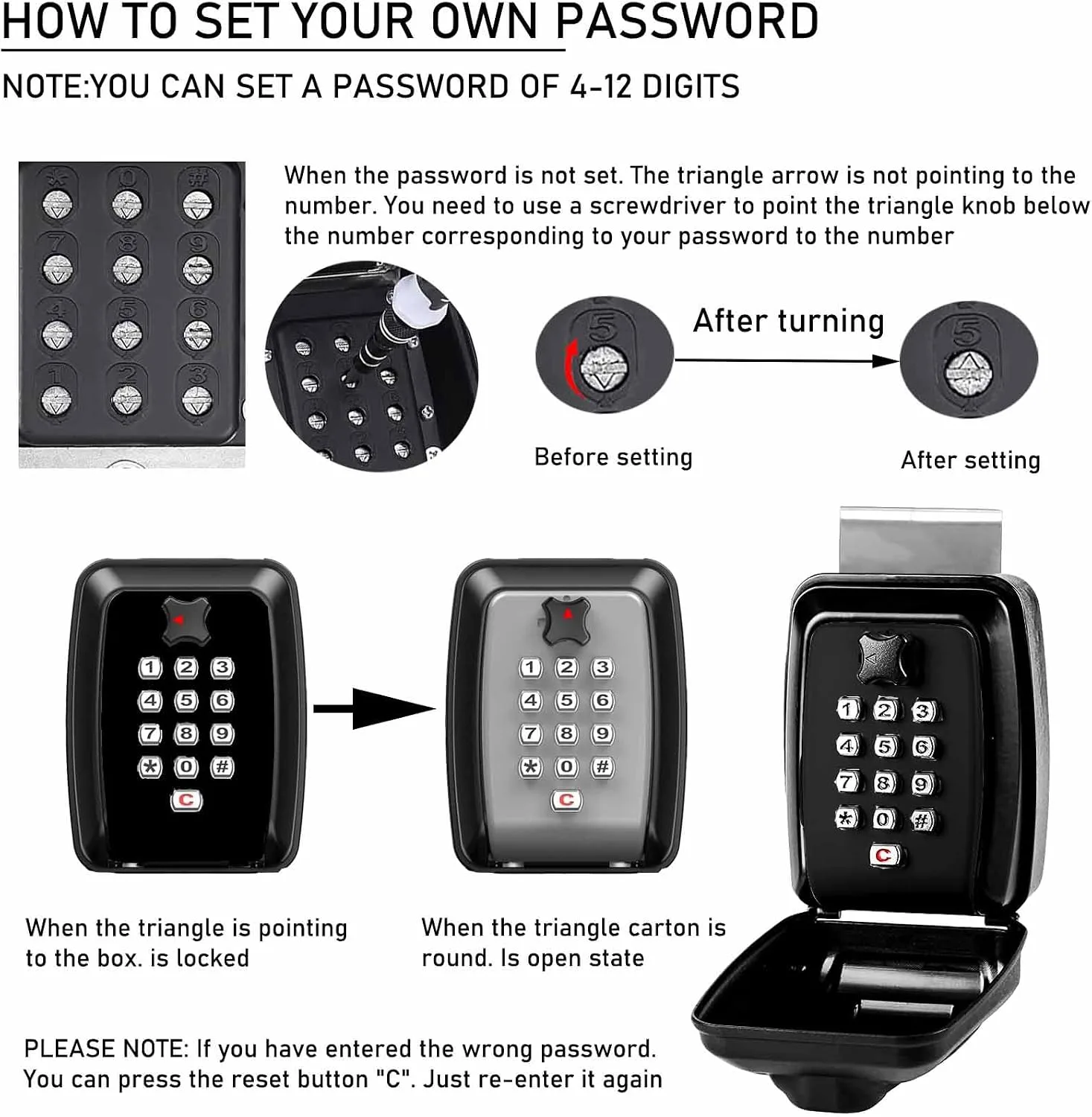 Upgrade SL-591 Car Key Lock Box,Window Lock Box for Turo,Key Lock Box
