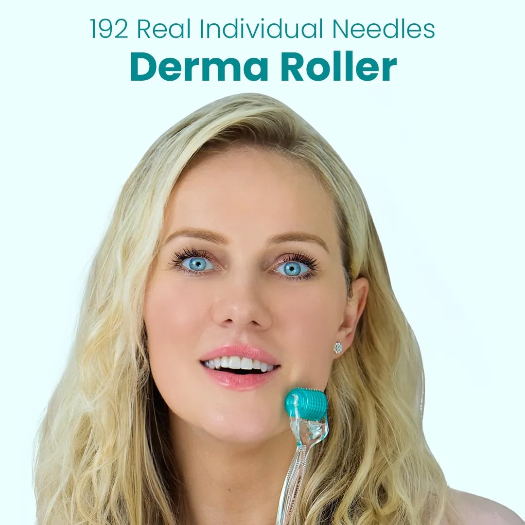 Gin Amber 0.25mm Derma Roller for Face Microneedling - 192 Microneedles