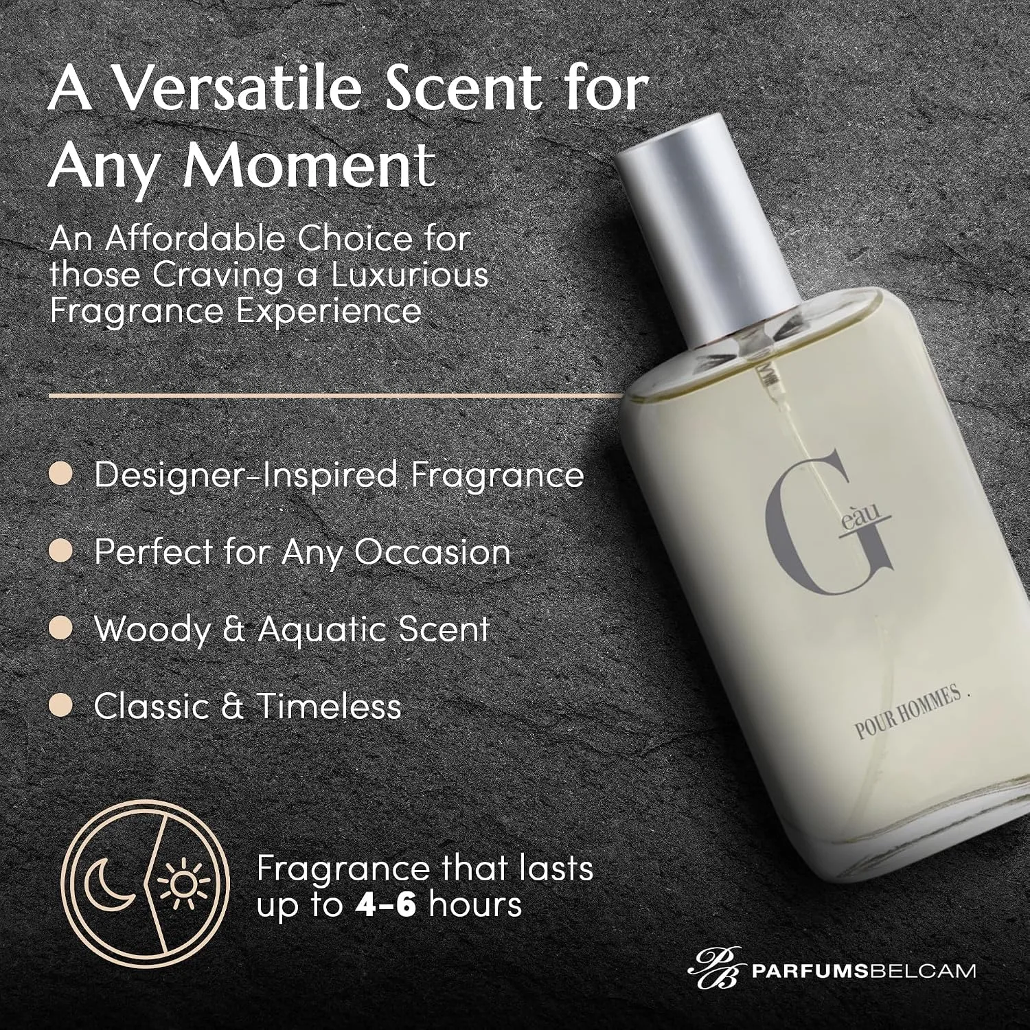 Belcam Beauty G Eau de Toilette Cologne for Men, 3.4 Fl Oz, Pack of 2
