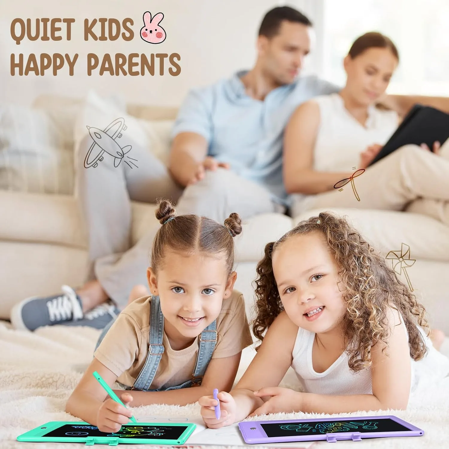 Kidopire LCD Writing Tablet, 2Pack Drawing Pad for Kids, Kid Doodle Board