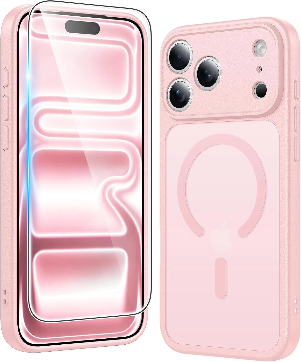 FNTCASE for iPhone 18 Pro Case / 17 Pro Case Matte with Screen Protector