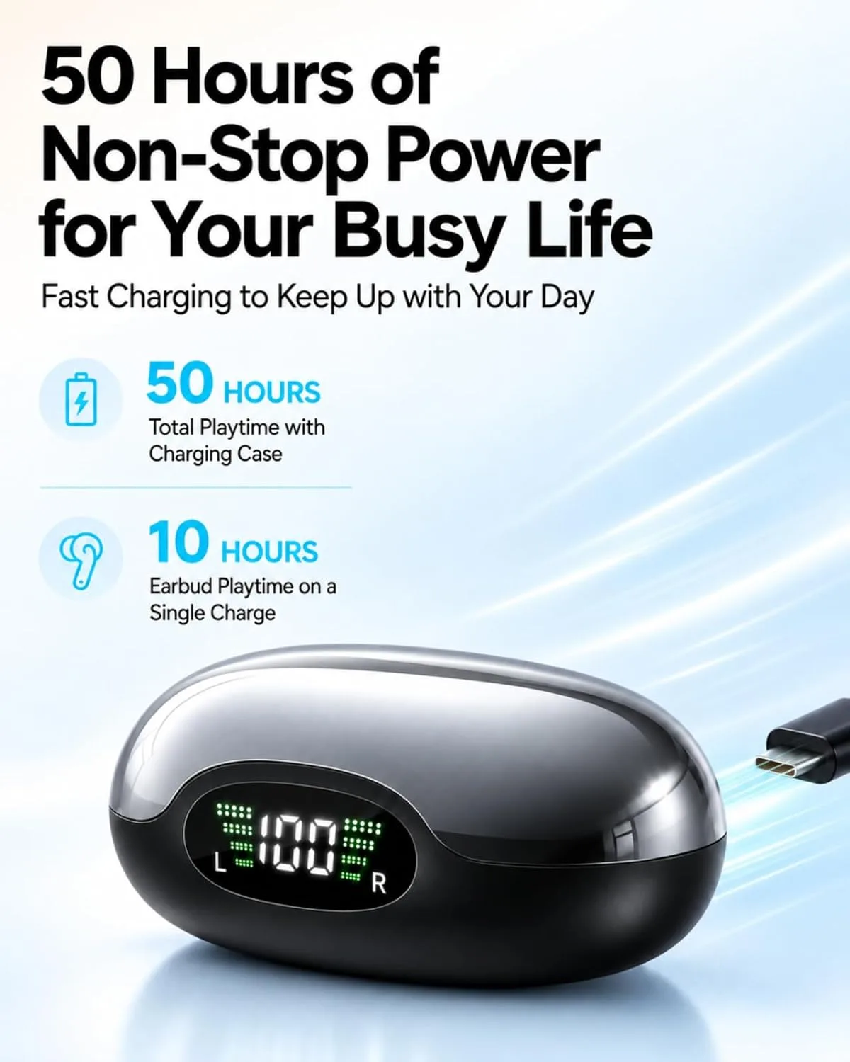 Ultra Open Ear Earbuds, Clip On Wireless Ear Buds, Lightweight Headphones