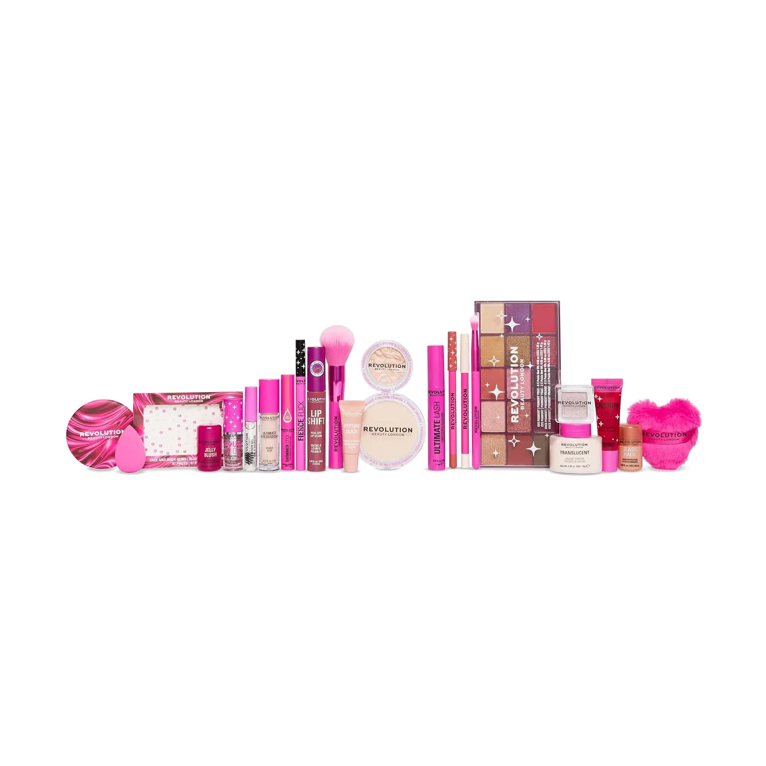 Revolution Beauty London Revolution 24-Day Advent Beauty Calendar 2026, Holiday Makeup Gift Set
