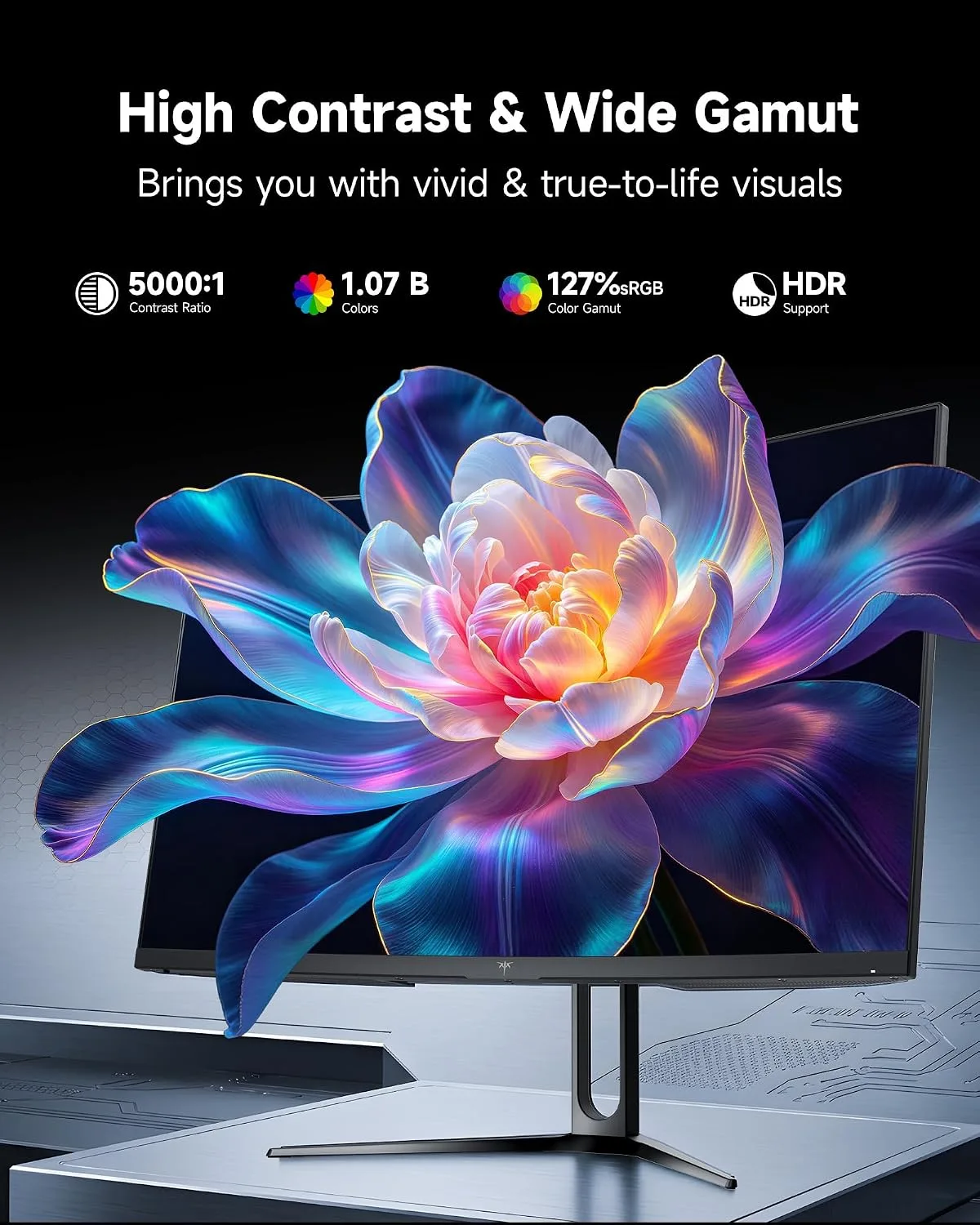 KTC H27S5 27 Inch Curved Gaming Monitor, QHD 2K 200Hz / HD 400Hz Dual Mode