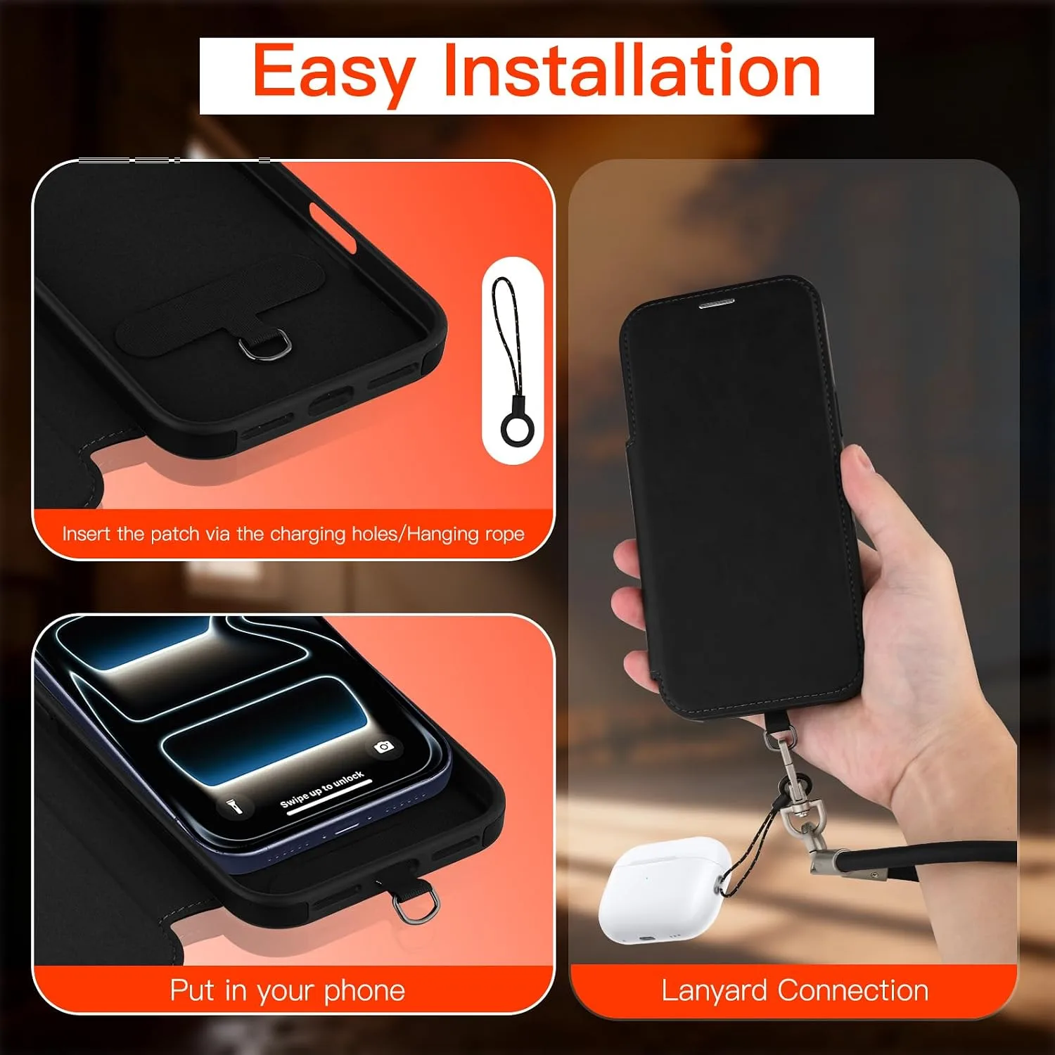 Wallet Phone Case Crafted for iPhone 17 Pro Black