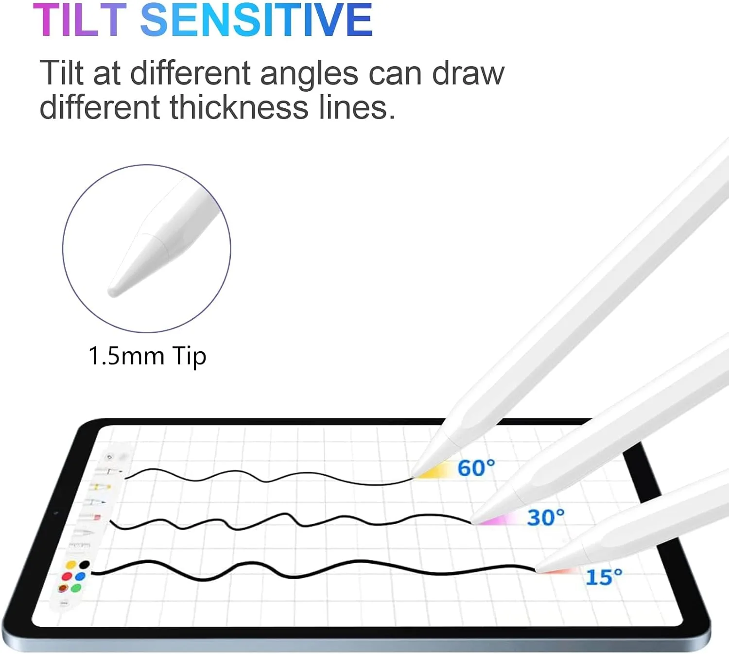 COO Stylus Pen for iPad Pro Air Mini 2018-2026, Palm Rejection Fast Charge