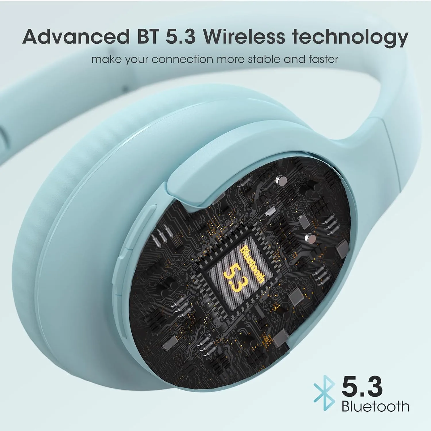 DOQAUS Bluetooth Headphones Over Ear, Headphones Wireless with 90H Playtime