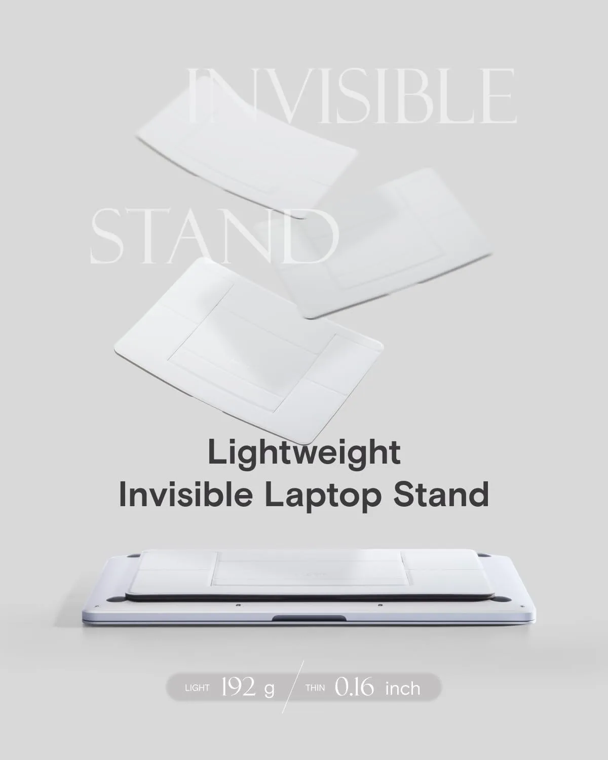 MOFT Invisible Laptop Stand, Stick-Free Tablet&Laptop Riser for Mobile Work