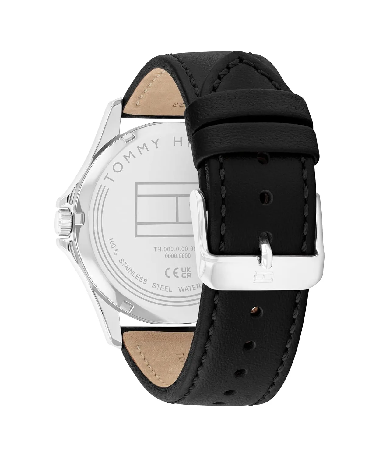 Tommy Hilfiger Men's 3-Hand Quartz Watch – 42mm Case, Leather Strap, 3 ATM Water Resistant, Modern Everyday Timepiece, Gift for Him