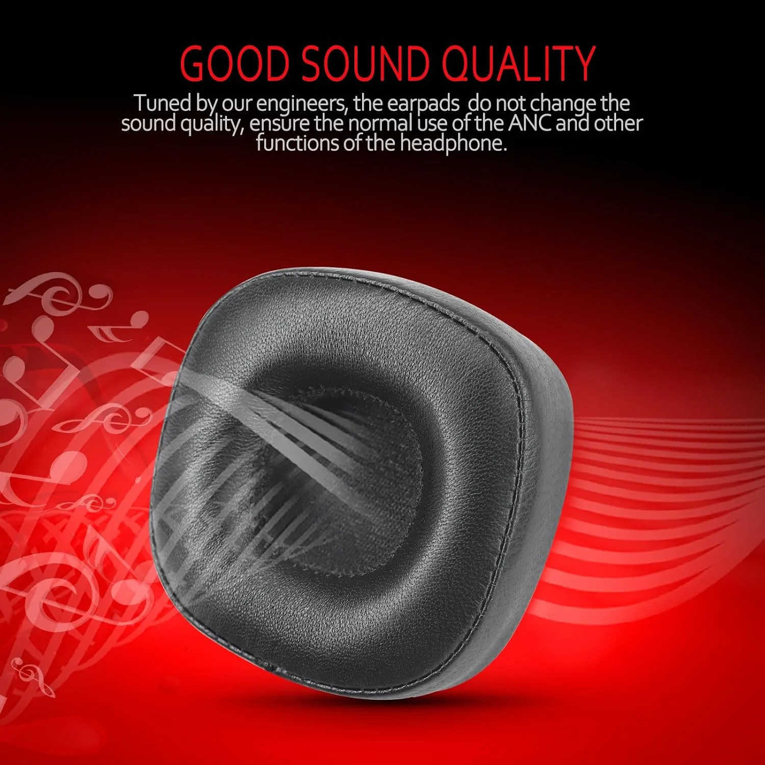 Krone Kalpasmos Marshall Replacement Ear Pads for Major III/IV, Marshall Major IV Ear Pads with Softer Leather, Thickened Memory Foam, Easy Install, Lambskin Black