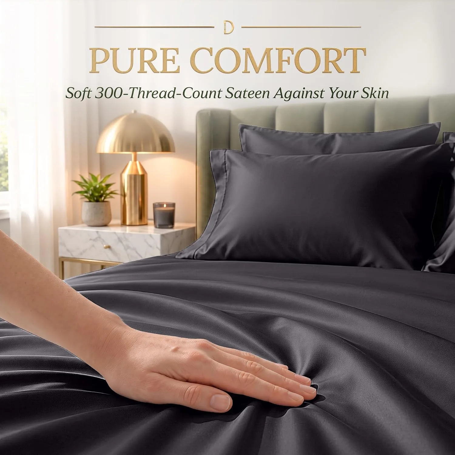 DECOLURE 100% Viscose from Bamboo Sheets King Size | 6 Pc Cooling Bed Set