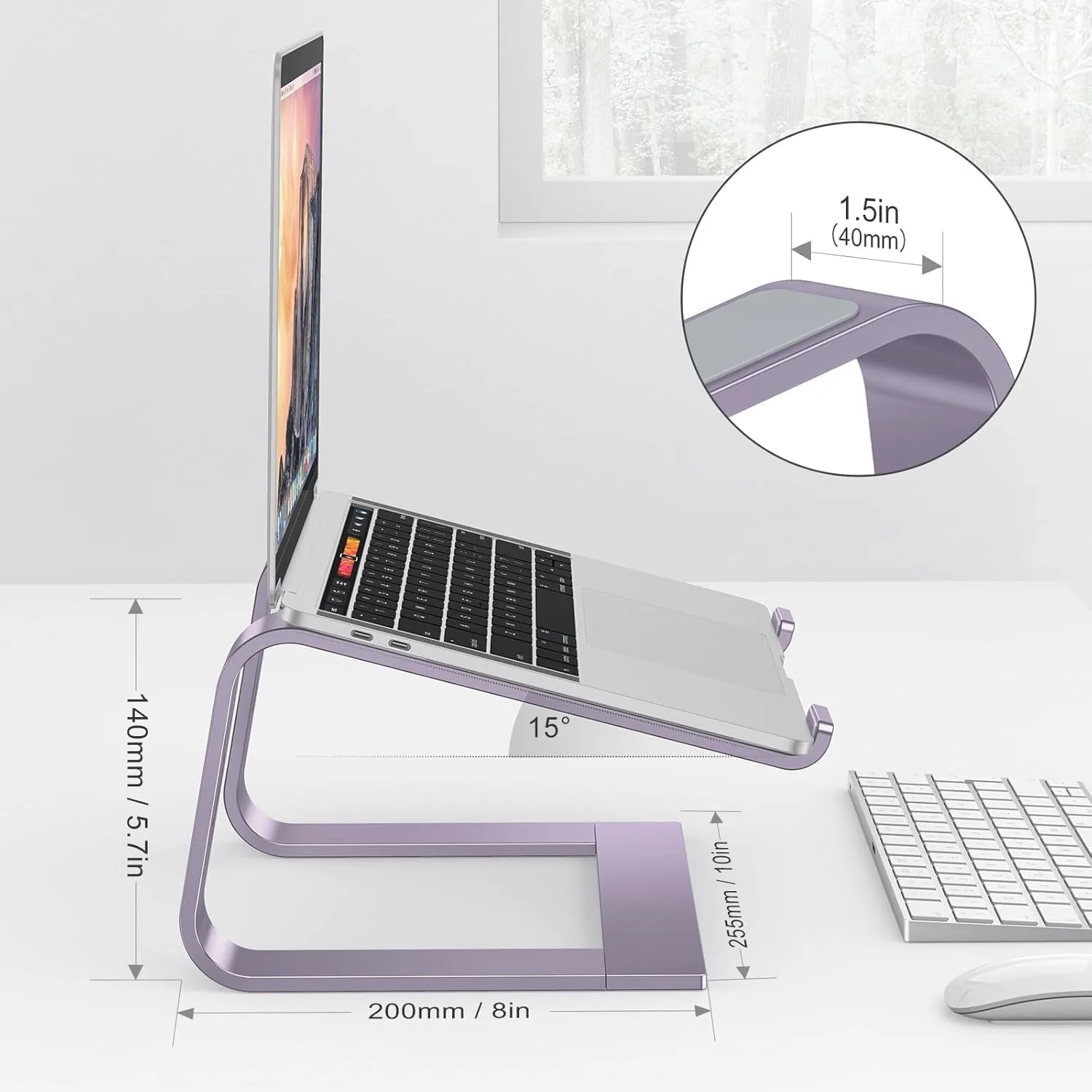 OMOTON Laptop Stand, Detachable Mount for MacBook Air/Pro Dell HP Purple