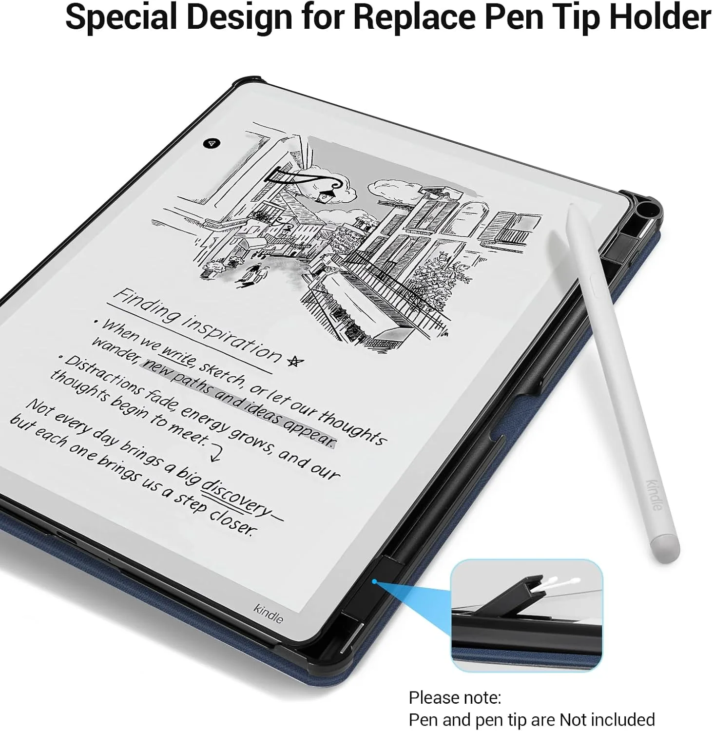 CoBak Case for 11" Kindle Scribe 3rd Generation 2025, Kindle Scribe Colorsoft - All New PU Leather Cover with Auto Sleep Wake, Pen Holder for Scribe 11" 2025 Released