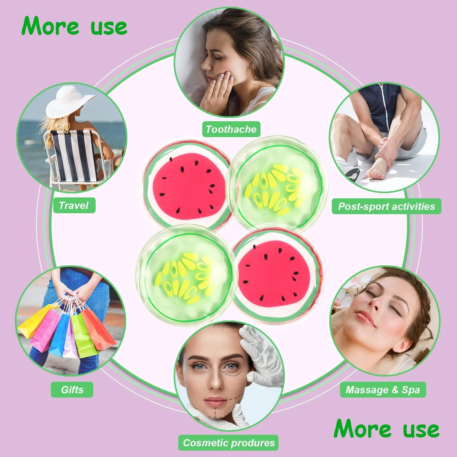 Hot and Cold Eye Pads, Reusable Eye Patches