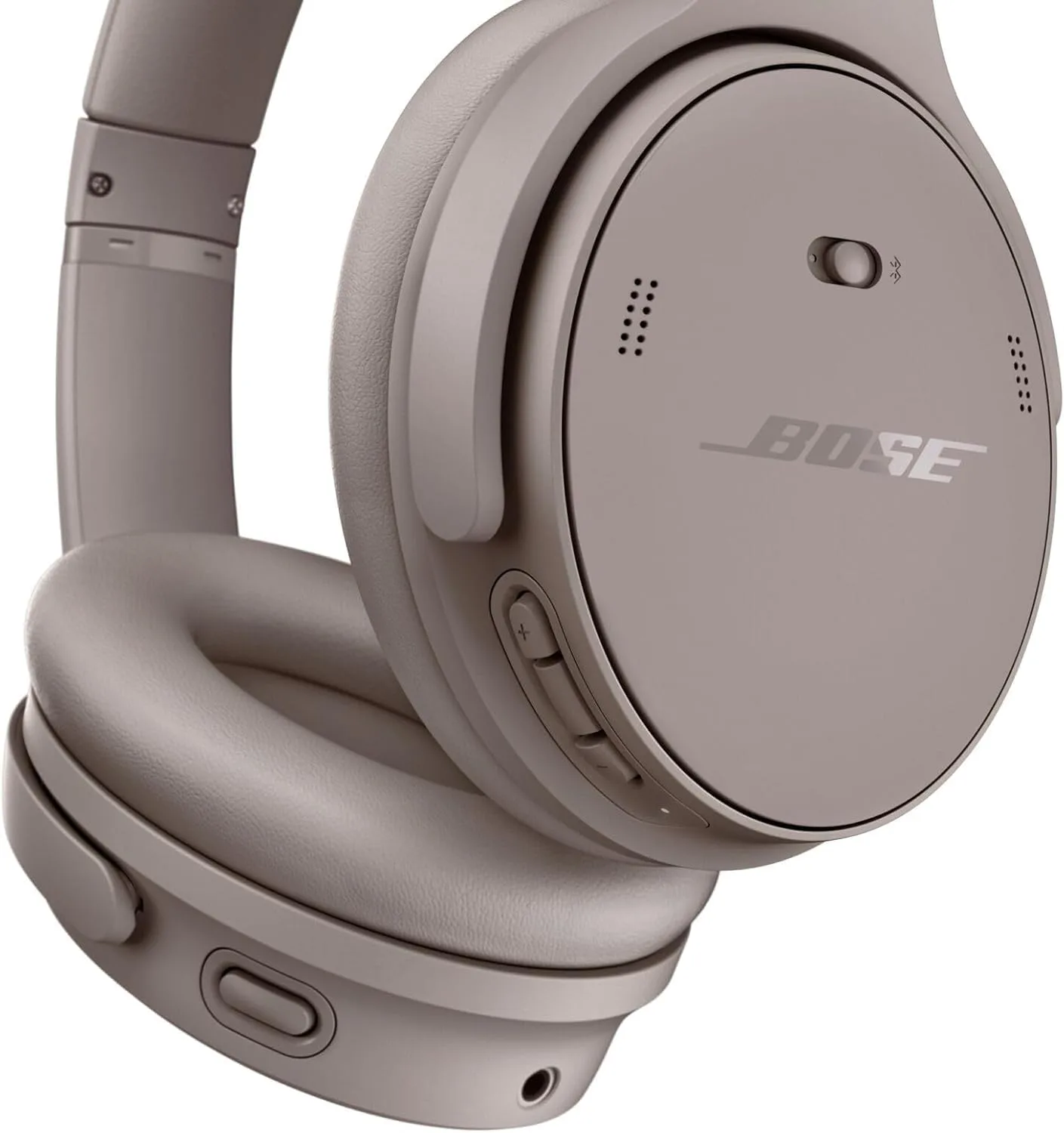 Bose QuietComfort Headphones Bundle with Fast Charger - Wireless Bluetooth Over-Ear Noise Cancelling Headphones with Mic, USB-C Charging, Deep Bass, Up to 24 Hours Playtime (Sandstone)
