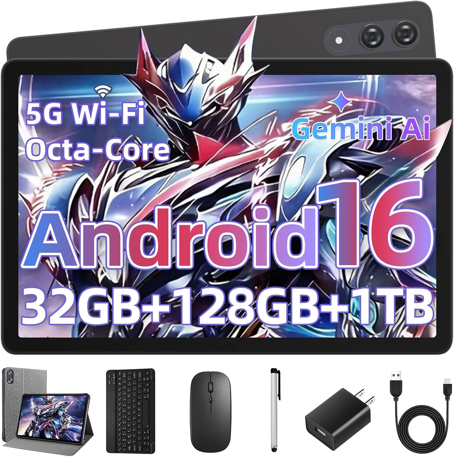 11 inch Tablet with Keyboard,Android 16 Tablet with Octa Core Processor