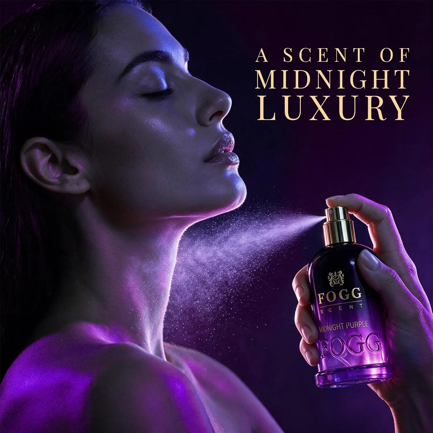 Fogg Midnight Purple Eau De Parfum for Women, 100ml | Long Lasting Floral & Fruity Perfume | Orange, Neroli, Raspberry, Jasmine, Vanilla & Amber Fragrance