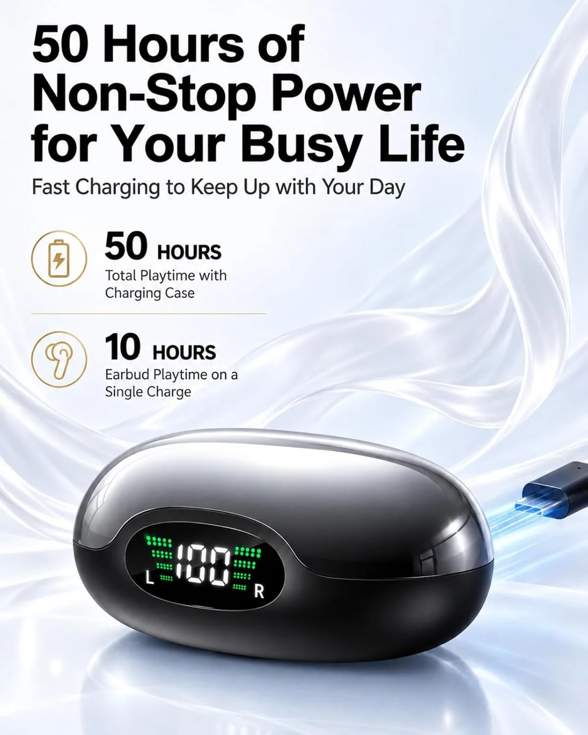 Ultra Open Ear Earbuds, Ergonomic Clip On Headphones for Running & Workouts