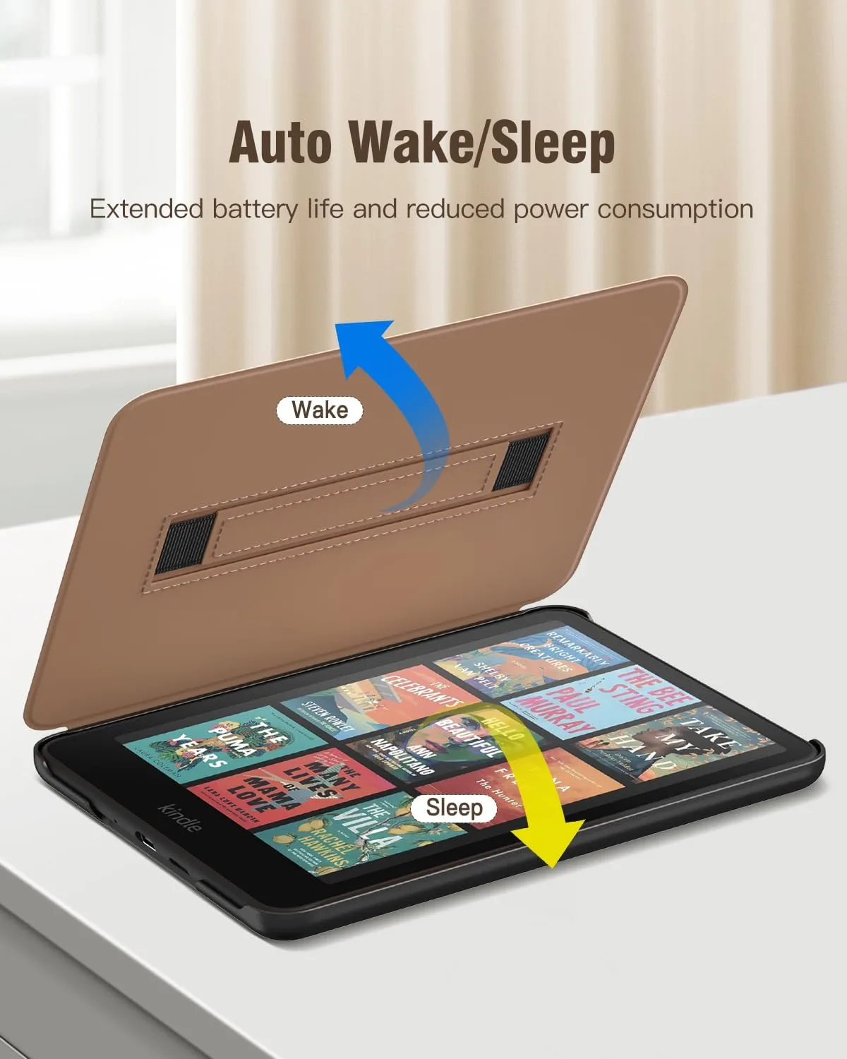 MoKo Case for 7" Kindle Paperwhite 12th Gen 2024 & Colorsoft, Vintage Brown