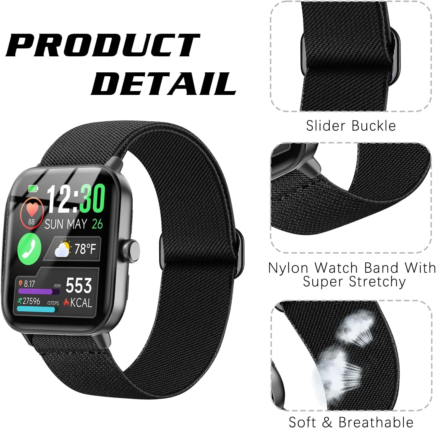 Watch Bands for GloryFit T80/T70/T60/T50/P99/P98 Smartwatch