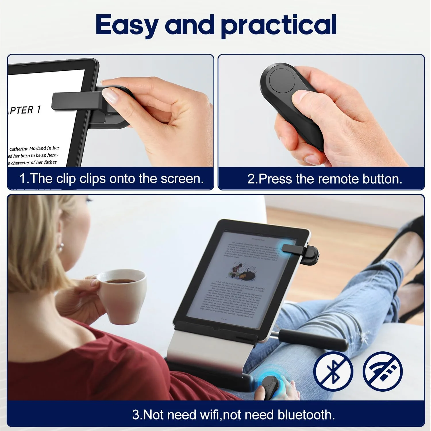Page Turner for Kindle Remote Control for iPhone iPad Tablets eReaders