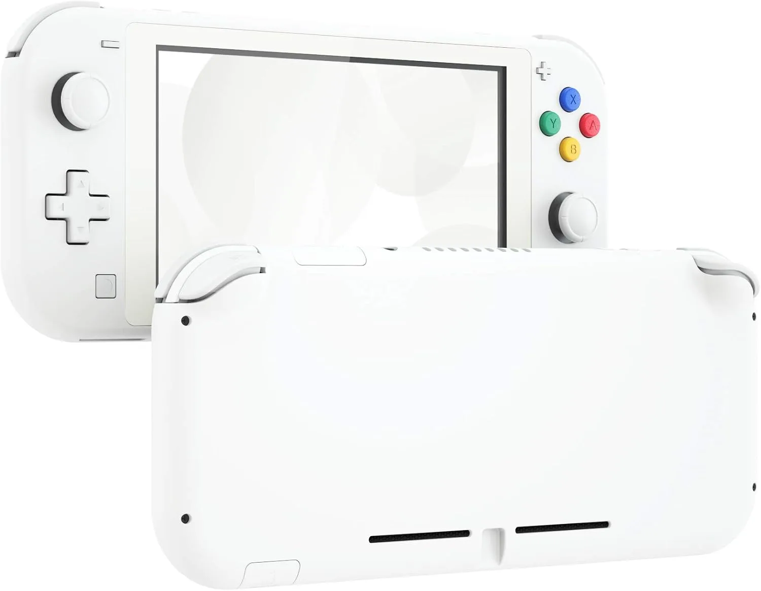 eXtremeRate White DIY Replacement Shell for Nintendo Switch Lite, NSL Handheld Controller Housing with Screen Protector, Custom Case Cover for Nintendo Switch Lite [Console NOT Included]