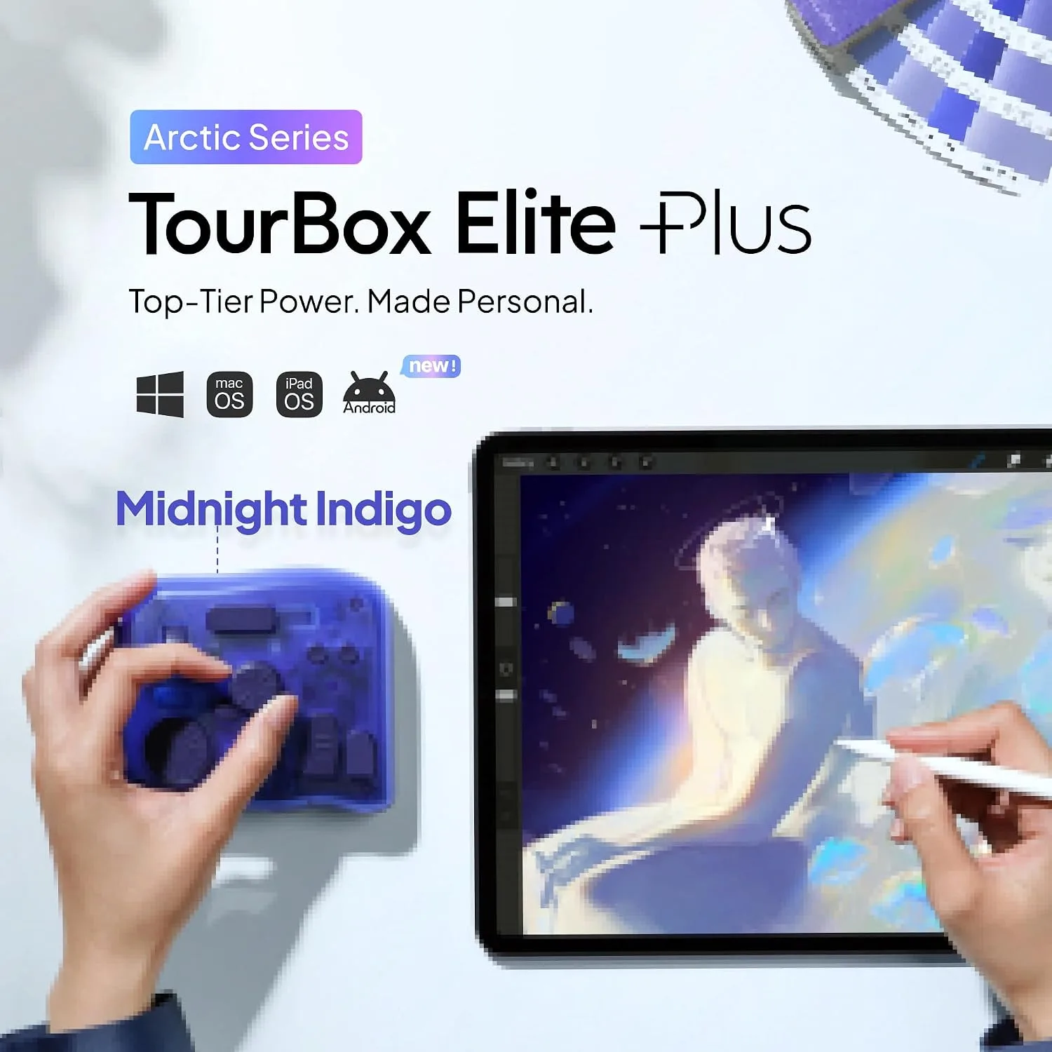 TourBox Elite Plus Editing Controller Kit, Complete Control, MidnightIndigo