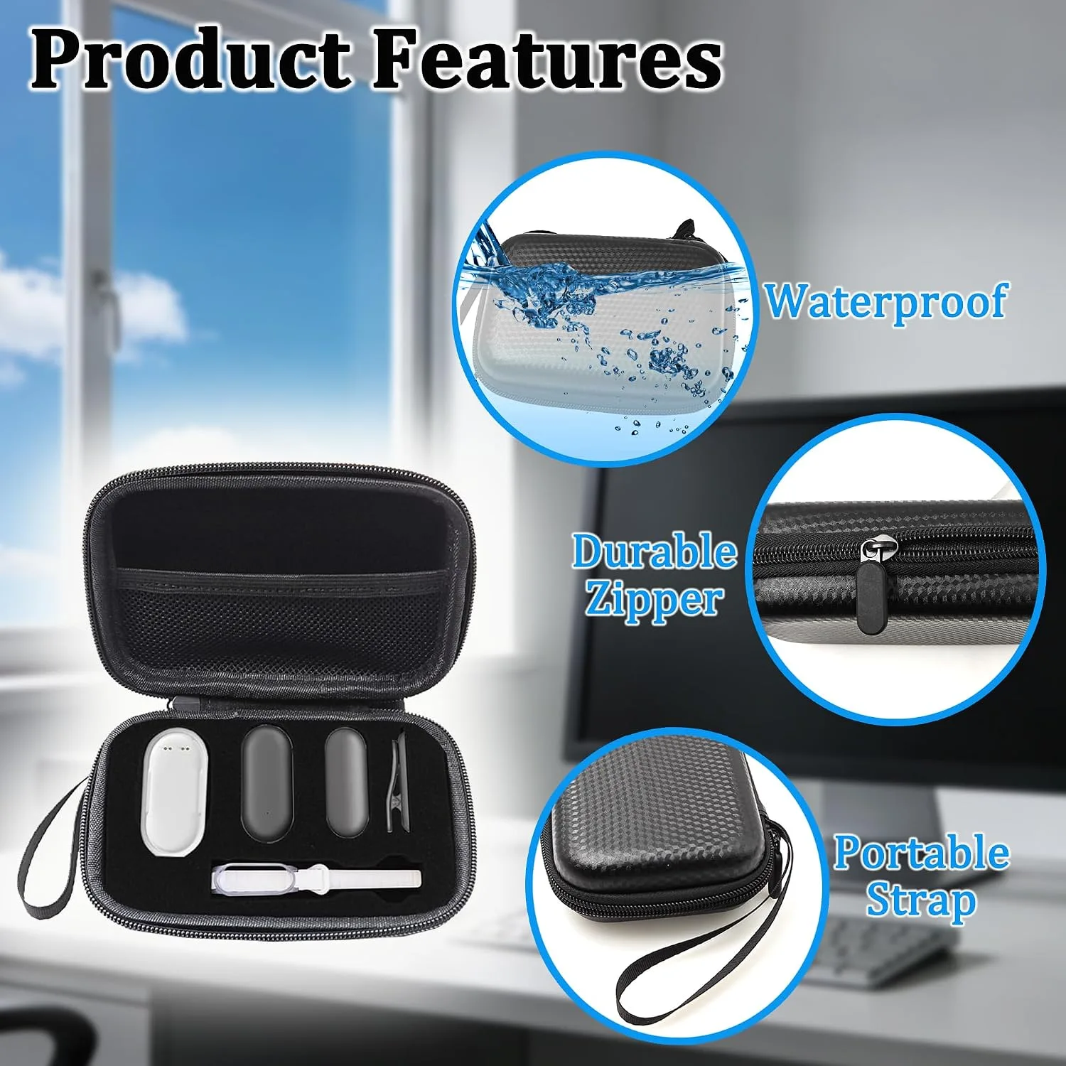 Protective Case for PLAUD NotePin Voice Recorder (Black)