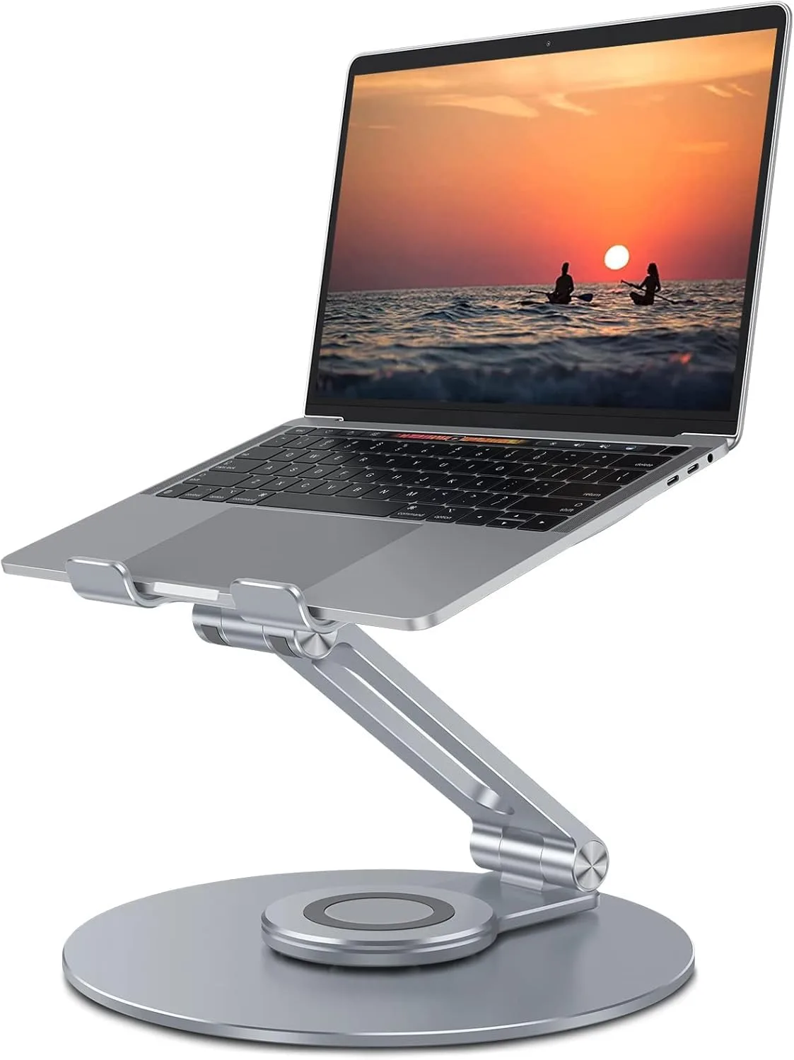 Base para laptop Omoton ajustable con base giratoria 360° 17" Gris