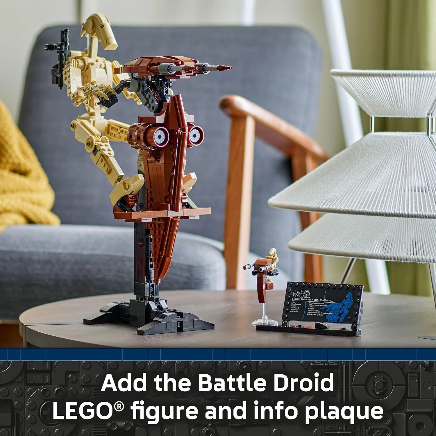 LEGO Star Wars: The Phantom Menace Battle Droid with STAP - Building & Learning Toy for Boys & Girls, Ages 12+ - Star Wars Toy & Model Kit - Gift Idea for Birthdays - 75428