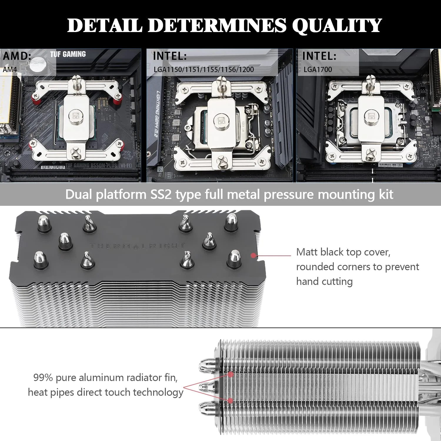 Thermalright Assassin King 120 SE CPU Air Cooler, 5 Heatpipes Heatsink Cooling, TL-C12C PWM Fan with 1550RPM Speed, Low Noise 25.6DBa, for AM4/AM5/Intel LGA 1700/1851/1150/1151/1155/1200