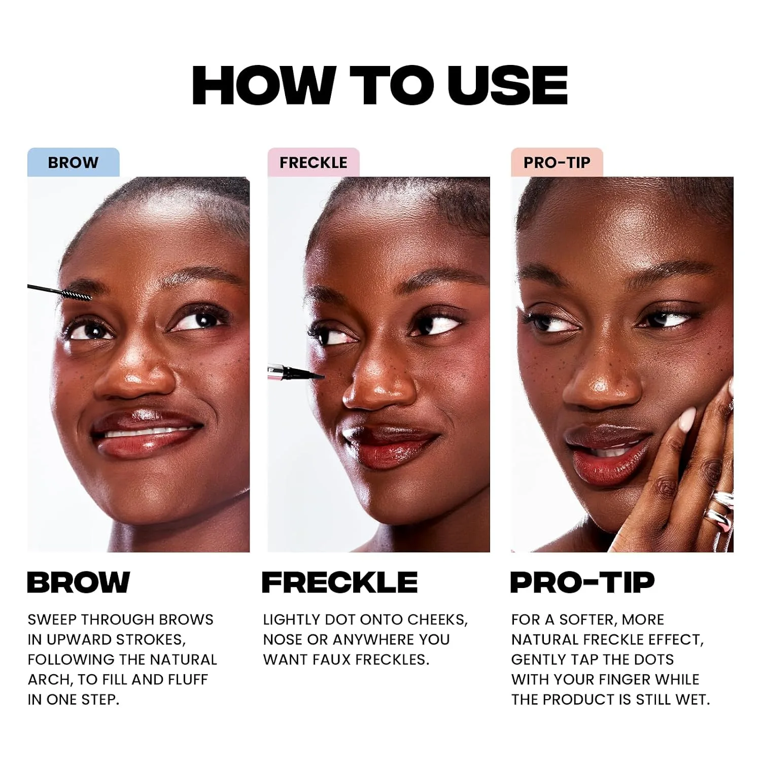 Sacheu Brow & Freckle STAY-N, 2-in-1 Brow Gel & Freckle Pen, Blonde Roast