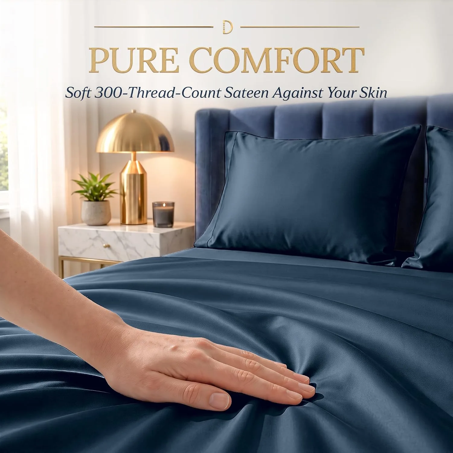 DECOLURE 100% Viscose from Bamboo Sheets Twin Size | 3 Pc Cooling Bed Set